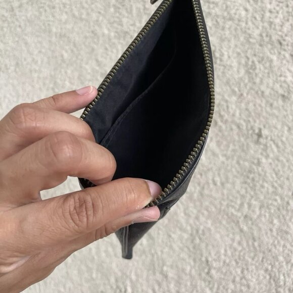 Coach Tech Envelope Case In Pebbled Leather 64491 Black/Green - Picture 5 of 7